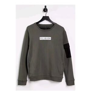 Religion London Long Sleeve Logo Print French Terry Men's Sweatshirt Size XL